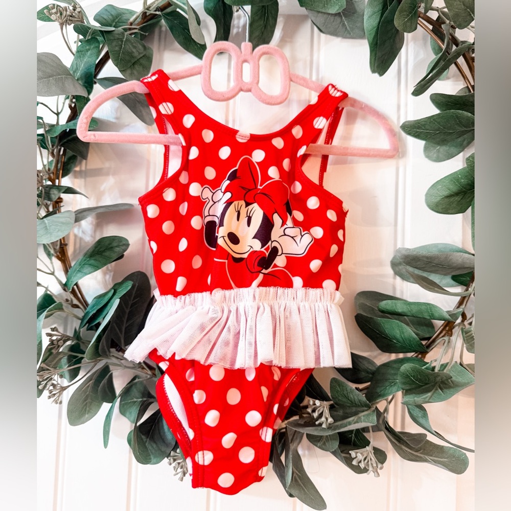 4/$25 • Disney Minnie Mouse Polka‎ Dot Tutu Bathing Suit
